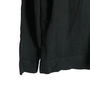 J.Crew Black Ruffleneck Long Sleeve Crewneck Pullover Sweater Size L thumbnail 3