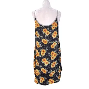 Vintage‎ Sunflower Polka Dot Slip Dress Gingham Cottagecore Sundress Whimsical thumbnail 5