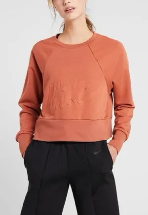 Nike Dri-FIT Rust Orange Pullover thumbnail 1