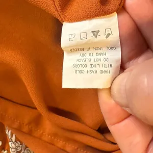 Melloday Large Pumpkin Orange Paisley Tiered Babydoll Mini Dress Dillards thumbnail 10