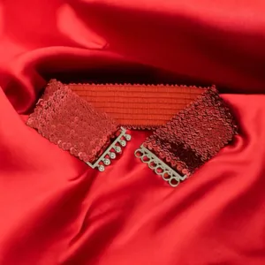 Chic Style Red Sequined Elastic Waist‎ Belt for Women Elegant One Size thumbnail 8