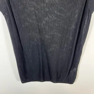 Zara Women Black Open Knit Tank Top‎ Scoop Neck Mesh Sleeveless Womens Large NWT thumbnail 3