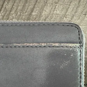 KATE SPADE Large Bifold Wallet- Black‎ Silver Leather Zipper Closure thumbnail 4