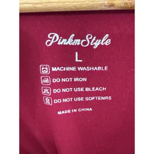 PinkmStyle Wine Red Mesh Long Sleeve Square Neck Bodysuit Size L thumbnail 5