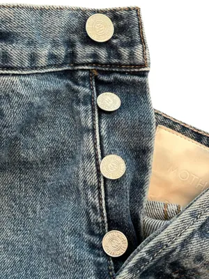 Mother jeans Trickster skimp fray thrill seeker raw hem distressed blue denim 24 thumbnail 9