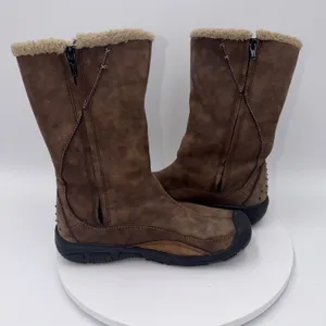 Keen Stockholm Brown Leather Faux Shearling Lined Winter Boots Womens Size 6.5 thumbnail 5