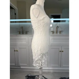 ace Tube Dress Womens Small White Ruched Strapless Bodycon Mini thumbnail 12