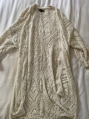 American Eagle White Cardigan thumbnail 1