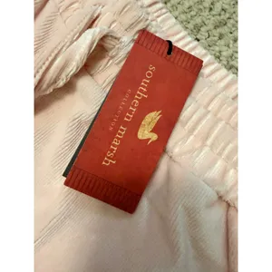 NWT Southern Marsh Courtney Corduroy Lounge Pants Pink Velour M Preppy thumbnail 5
