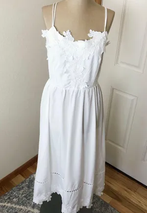 Boutique 💕White Boho Dress💕 thumbnail 1