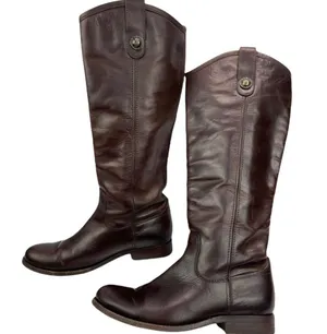 Frye Dark Brown Leather Melissa Western Tall Riding Boots Size 5.5 Style 77167 thumbnail 4