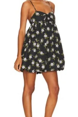 NWT Free People size small in A Bubble Mini Dress in Black thumbnail 2