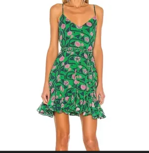 RHODE Casey Green and Pink Floral Dress thumbnail 12