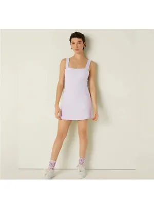 Victoria's Secret Pink White Ribbed Mini Dress XL thumbnail 2