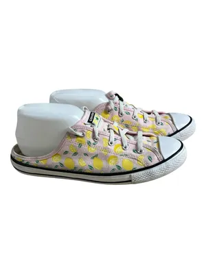 Converse Chuck Women Dainty Mules Size 7.5 Slip On Pink Fruit Pack Lemon 568142C thumbnail 2