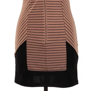 THML Sleeveless Minimalist Career Sheath Dress Size M Brown Black Color Block thumbnail 8