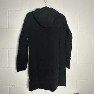 Michael Michael Kors Black Packable Puffer Coat Hooded Womens XS Longline Jacket thumbnail 3