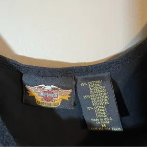 ✨ Harley Davidson Women’s Black Scoop Neck Embroidered Top Medium‎ thumbnail 3
