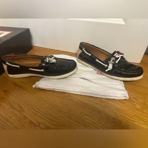 Hunter Willemberg Boat Shoes Black Patent and Soft Pink 7.5 thumbnail 8