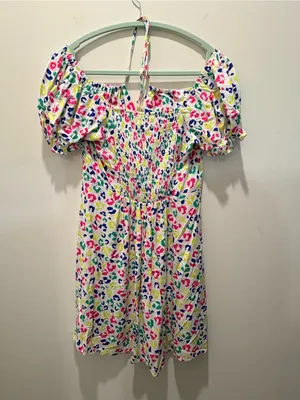 crown & ivy Yellow Multi-Color Puff Sleeve Mini Dress thumbnail 5