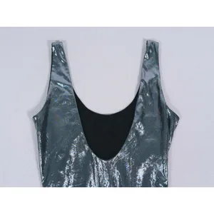 Superdown Nadia Metallic Bodysuit Size S Silver Festival Rave Club Disco Party thumbnail 6