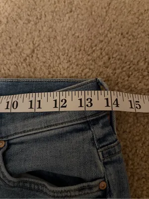Mother denim the insider cropped a side of beans blue straight leg jeans sz 27 thumbnail 16