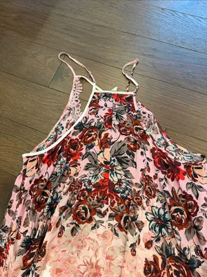 Intimately by Free People Floral Haze Lace Trim Mini Slip Dress Large - C61-105 thumbnail 10