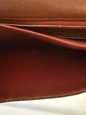 Vintage Leather Envelope Clutch - Burgundy Brown thumbnail 10