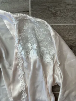 Vintage Dentelle Light Pink Robe & Slip Set Size L thumbnail 5
