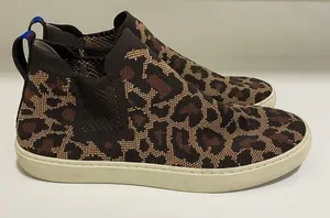 Rothy's Chelsea Boot Sneaker Wildcat Leopard Cheetah Print‎ Size 11.5 thumbnail 1