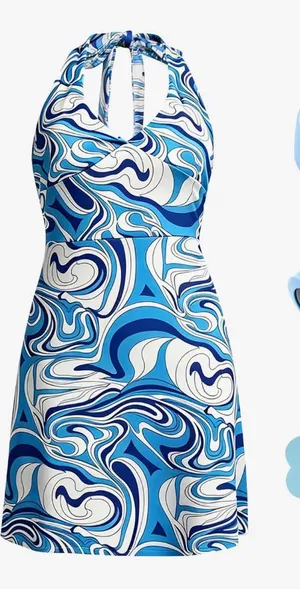 Amazon Black and white swirl mini dress thumbnail 1
