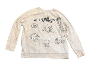 Disney Dogs Vintage Light Gray Character Sweatshirt thumbnail 1