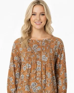 LOFT floral top size medium thumbnail 1