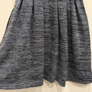 Ganni Pinnacle Dress Black Gray Space Dye Ruffle High Neck Pleated‎ Mini Twee S thumbnail 9
