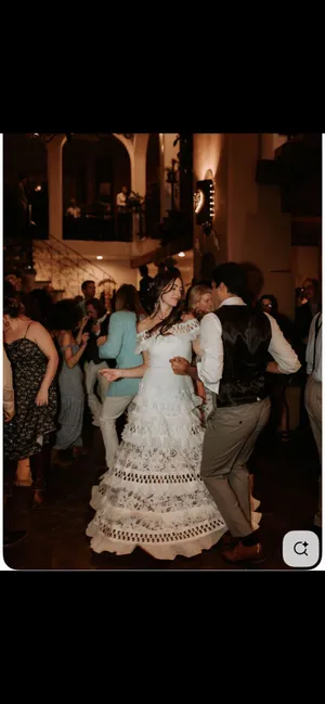 White Wedding Maxi Dress Size M thumbnail 12