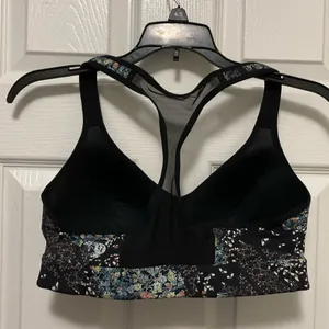 *Lululemon Speed Up Assemblage White Alpine Multi Sports Bra #F thumbnail 7