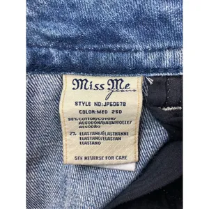 Miss Me Bootcut Womens Jeans Sz 27 Bling Rhinestone Distressed Denim Flap Pocket thumbnail 8