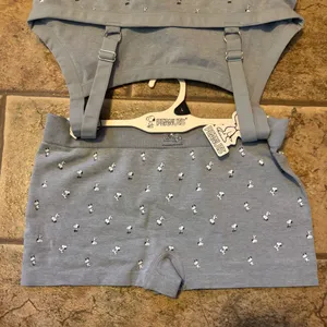 NWT Peanuts Snoopy bra and boy shorts set sz L thumbnail 5