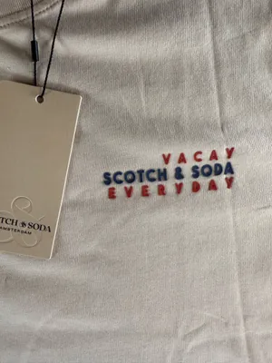 NWT Scotch & Soda Amsterdam Graphic Tee Vacay Everyday Bisque Size M thumbnail 2