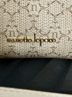 Nanette Lepore Almond Logo Junyper Mini Satchel Cream Handles & Strap NWT thumbnail 5