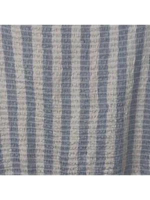 J.Crew Blue White Stripe Smocked Tiered Maxi Dress Women’s Size Medium thumbnail 5