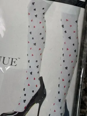 Leg Avenue Poker Suit Thigh High Stockings thumbnail 1