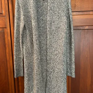 Apt. 9 Silver/Gray Knit Sweater long sleeve open front Holiday sparkle size M thumbnail 2