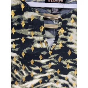 By Design Womens Black Gold Sleeveless Animal Print Blouse NEW Size Large thumbnail 3