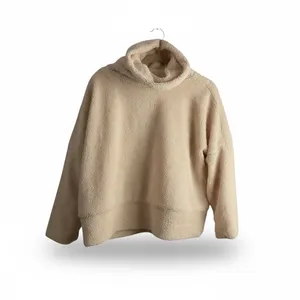 TUCKERNUCK Tan Teddy Fleece Rollins Pullover Medium Long‎ Sleeve Oversize Pile thumbnail 6