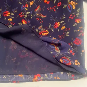 Madewell Ruffle-Sleeve‎ Top Blouse in Climbing Vine Navy Blue Floral Size Medium thumbnail 14