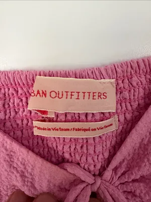 Urban Outfitters Pink Ruffle Tie-Front Top Size XS thumbnail 2