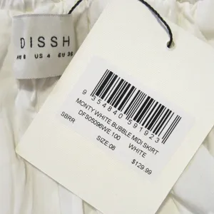 NWT DISSH Monty Bubble Midi in White Cotton Poplin Skirt US 4 / Au 8 thumbnail 4