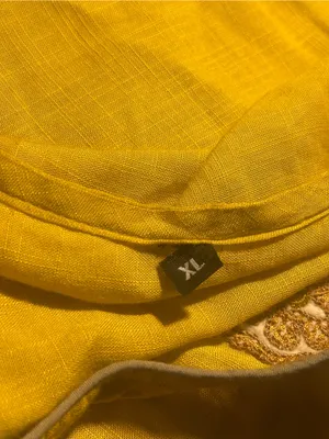 Yellow Embroidered Kurti Tunic Top Womens Size XL Boho Ethnic Casual Straight thumbnail 3
