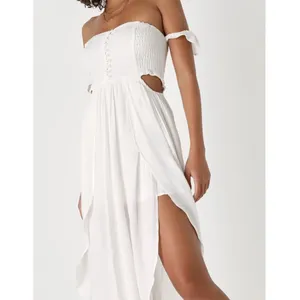 LUSH White cutout Off-the-Shoulder Maxi Dress thumbnail 2